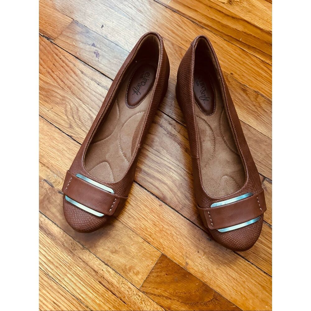 EuroSoft, By Sofft,  Shianna Flat, Brown Tan, Size 10w,  A845